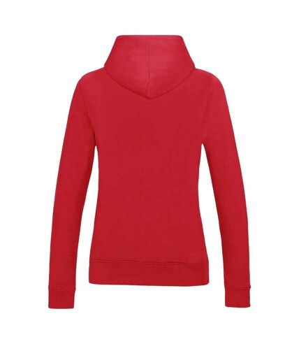 Sweat à capuche college femme rouge feu Awdis