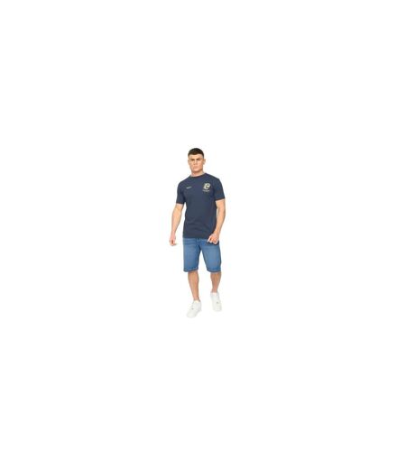 Mens Morville Cotton T-shirt Navy Crosshatch
