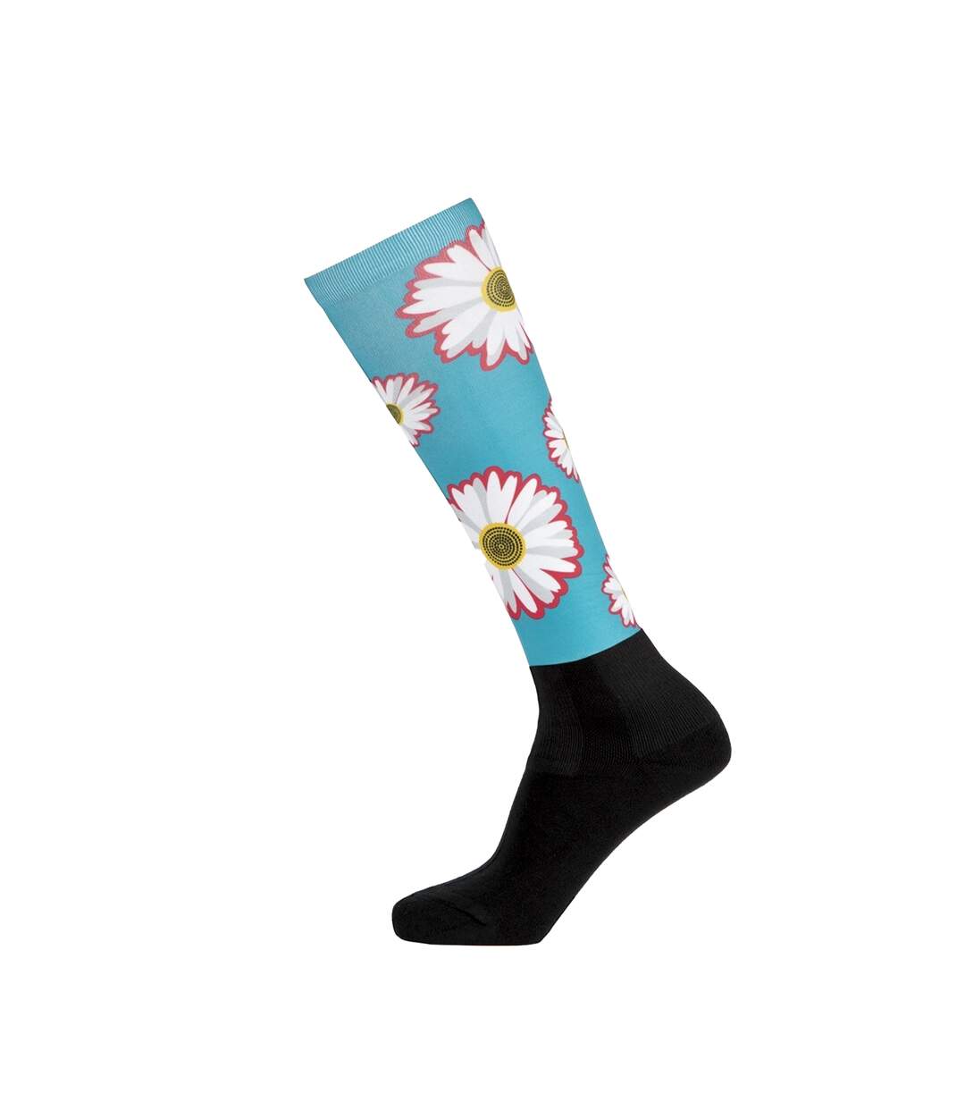 Chaussettes hauteur genoux hyde park adulte bleu / blanc Aubrion-1