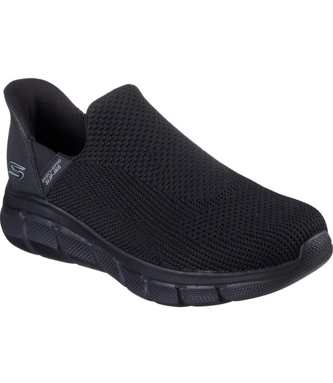 Mens bobs b flex resilient trainers black Skechers-1
