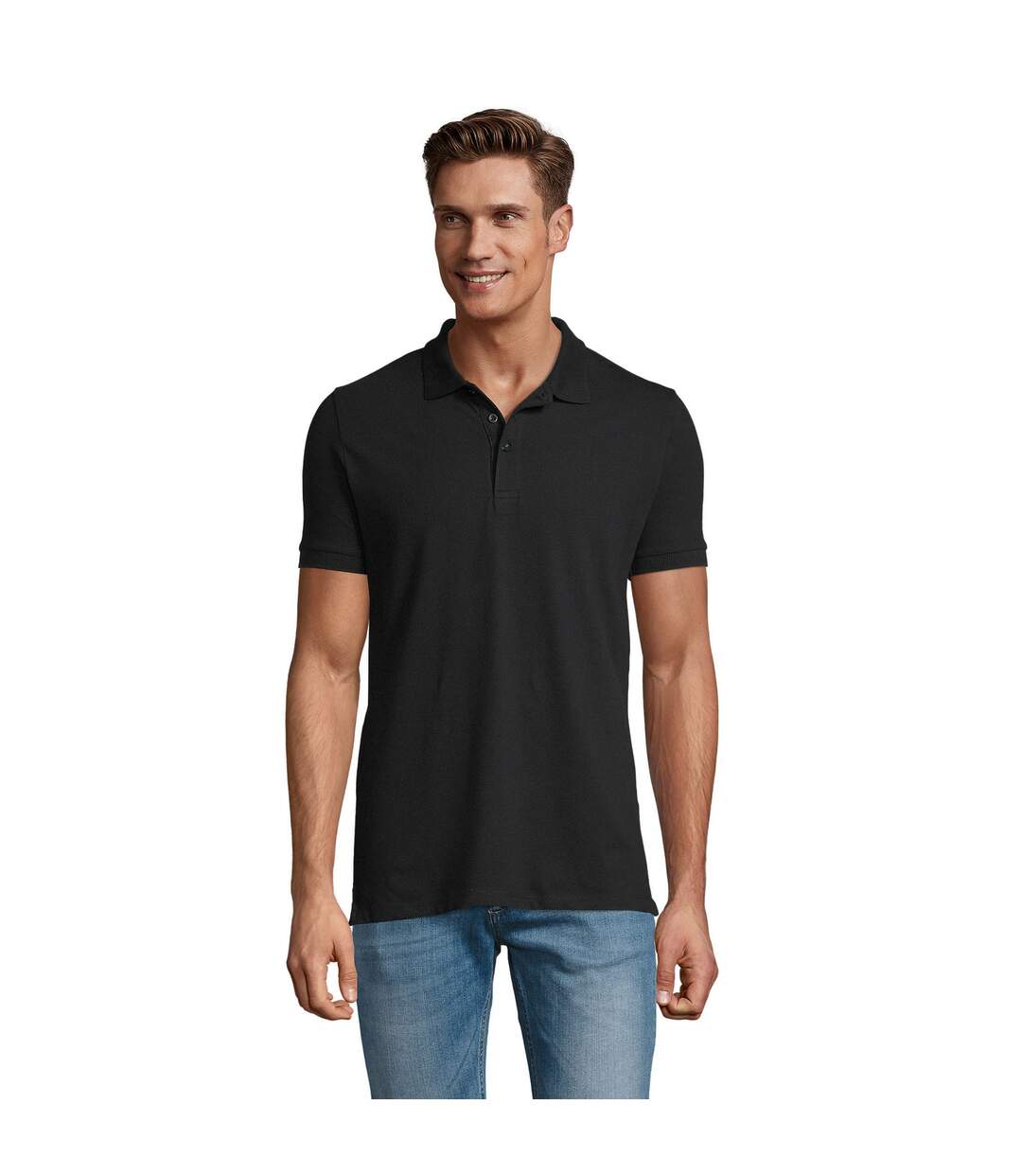 Polo Phoenix Homme Noir SOLS-2