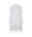 Robe Courte Manches Longues Fête Motif/style Perle Femme Blanc Muse-2