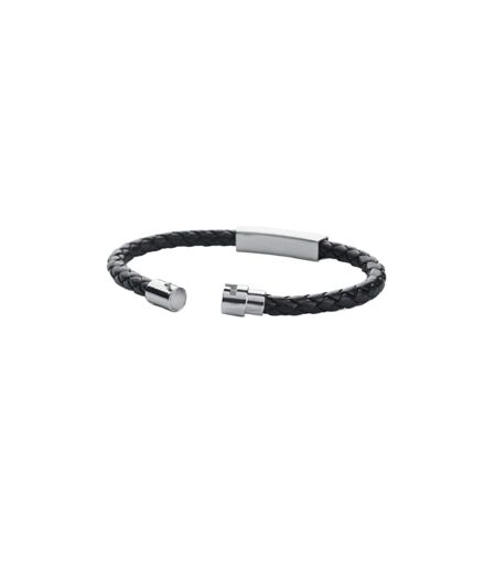 Fauleti Faux Leather Braided Bracelet One Size Black MidOcean