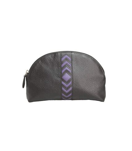 Eastern Counties Leather Womens/Ladies Becky Chevron Detail Make Up Bag (Purple) (One size)