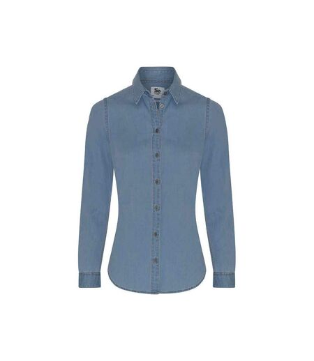 Womens/ladies Lucy Denim Shirt Light Blue So Denim