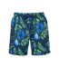 Short De Bain Motif/style Floral Homme Bleu Marine Bleu Wombat-1