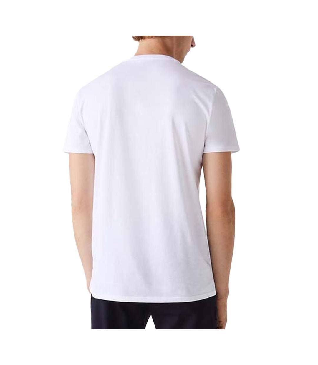 T-shirt blanc homme lacoste th6710001-2