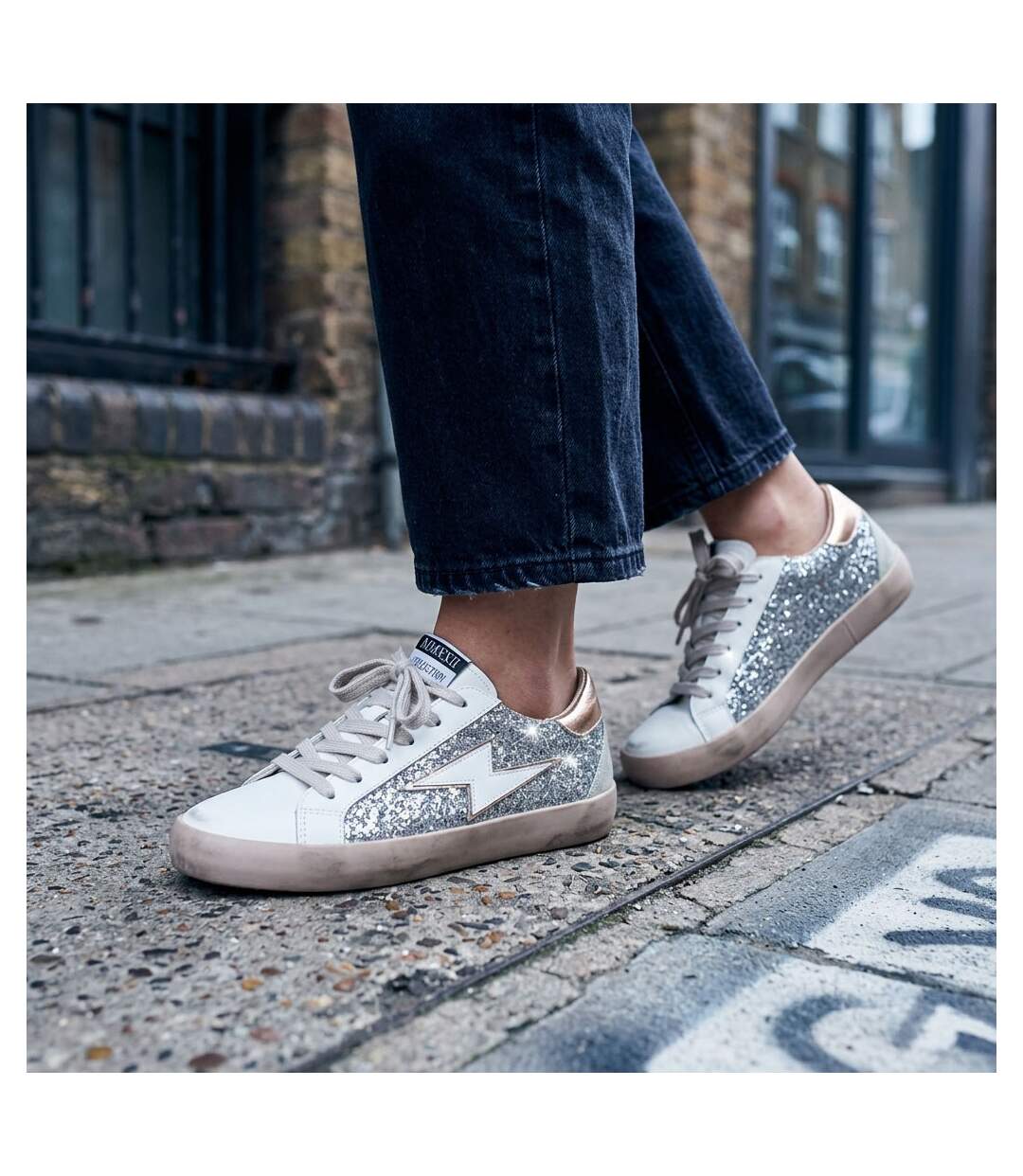 OZABI Baskets Sneakers Glitter Femme Éclair Plateforme MMXXIV 36-41-2