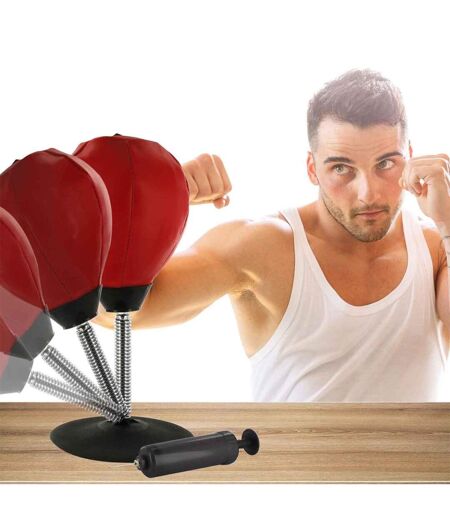 Punching Ball de Table Ventouse 36cm Rouge