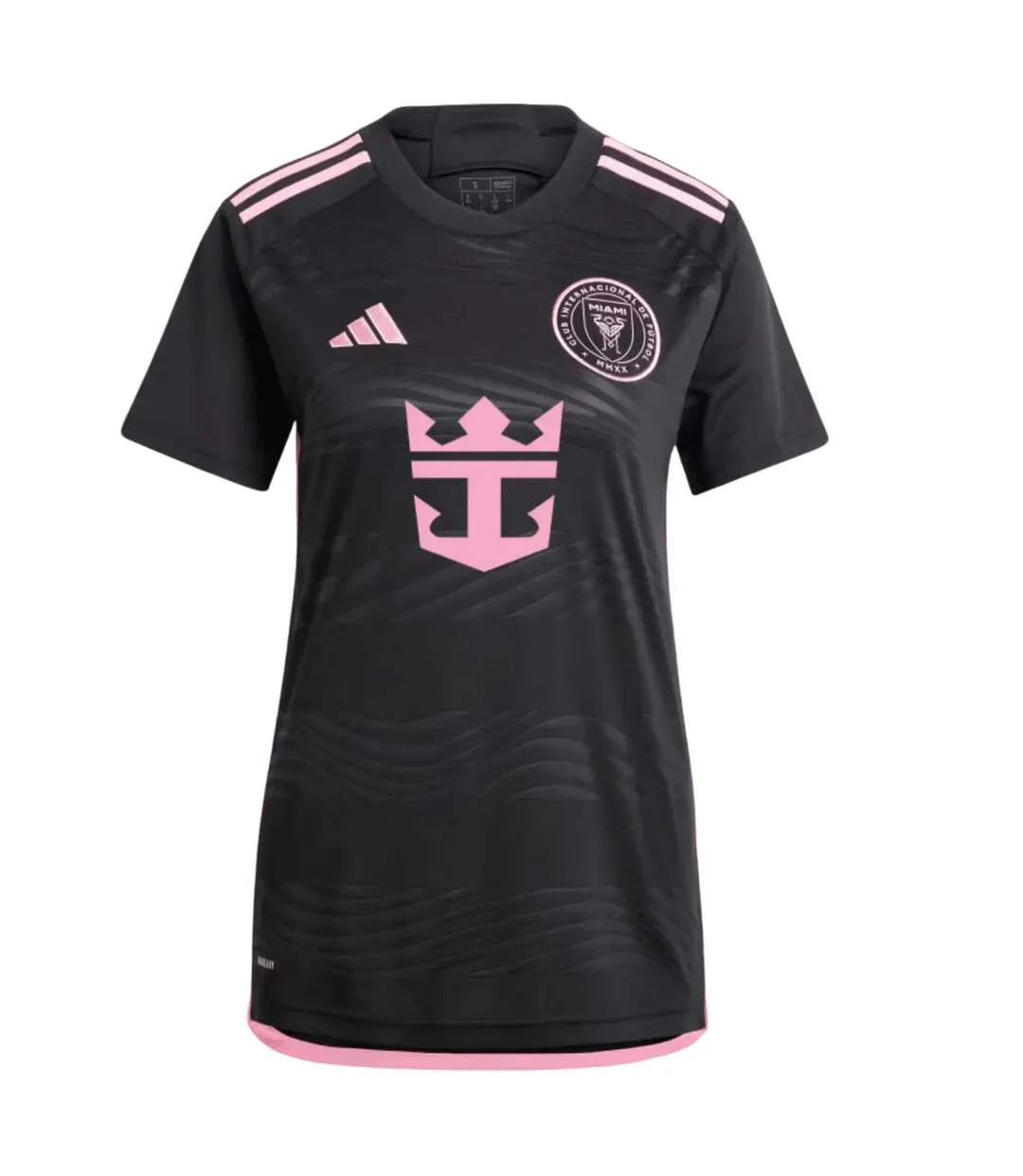 Womens/ladies Inter Miami Cf Short-sleeved Football Jersey Black Pink Adidas-2
