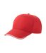 Casquette De Baseball Motif/style 5 Panneaux Recy Five Piping Adulte Rouge Blanc Atlantis Headwear-1