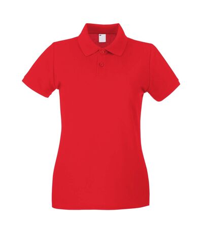 Womens/Ladies Fitted Short Sleeve Casual Polo Shirt (Bright Red) - UTBC3906