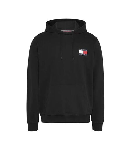 Mens Essential Cotton Hoodie Black Tommy Jeans
