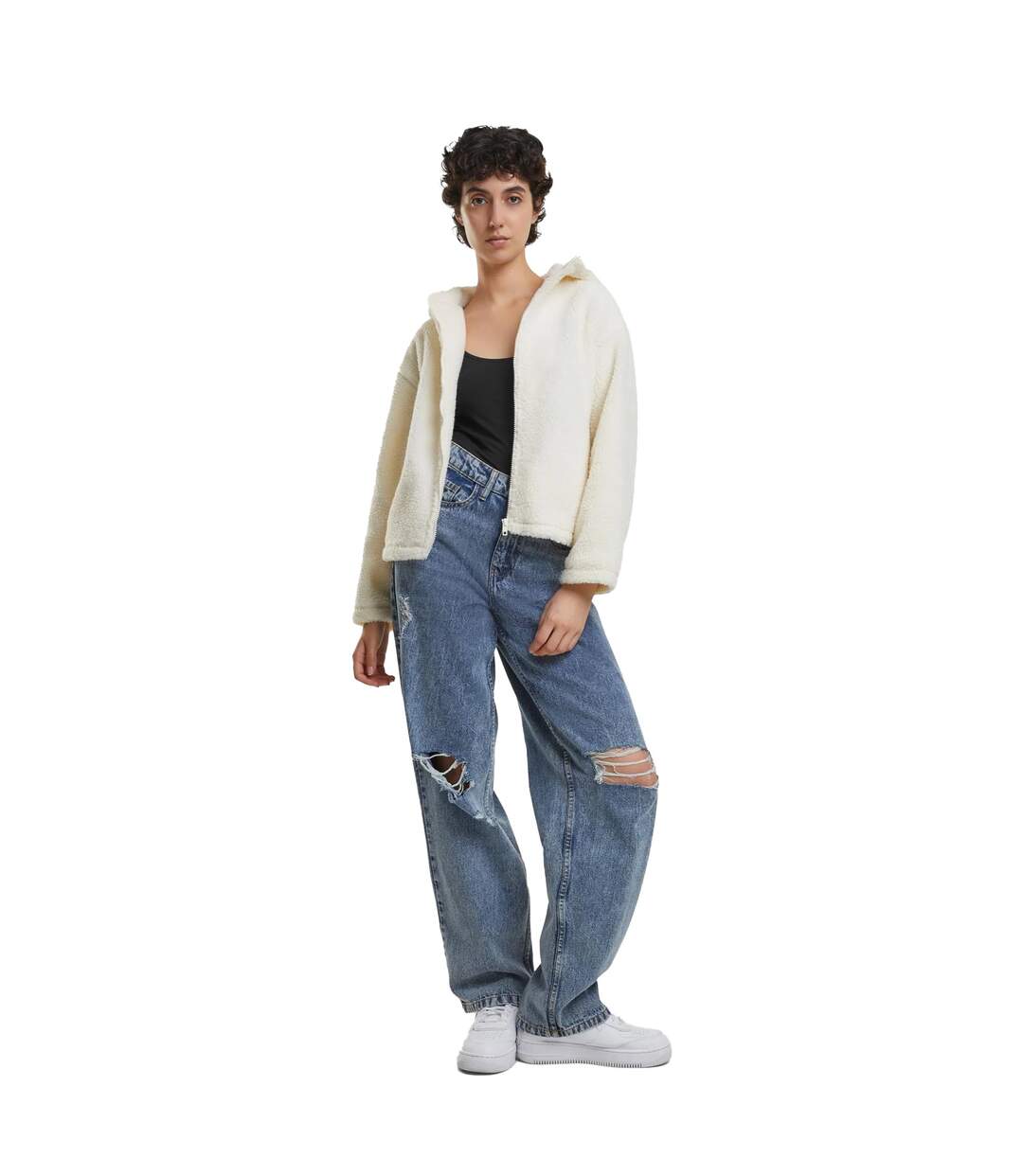 Veste Polaire Femme Sable Blanc Urban Classics-1