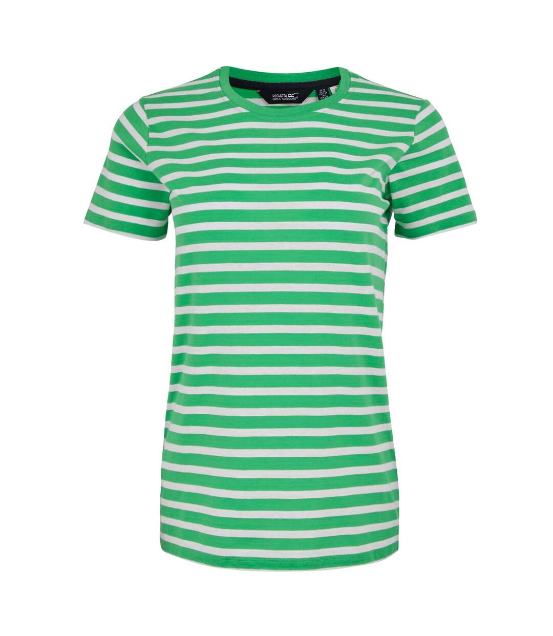 T-shirt bayletta femme vert île / blanc Regatta-1