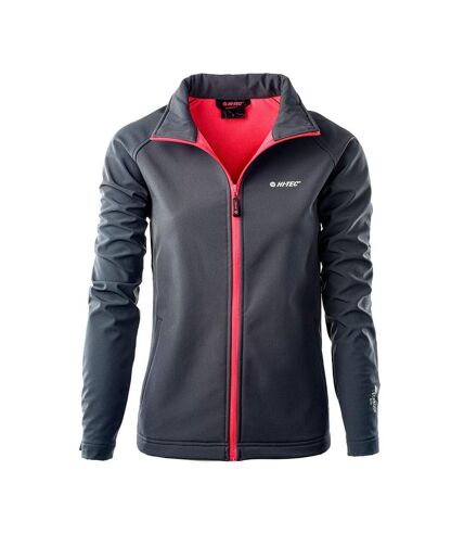 Veste softshell lucari femme gris clair / rose vif Hi-Tec