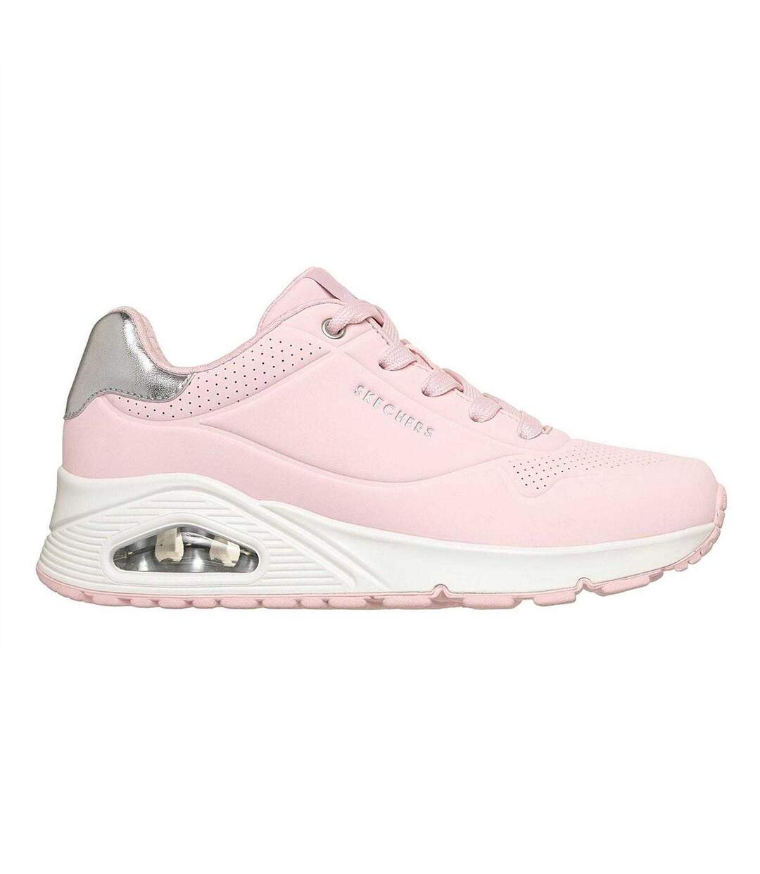 Baskets Uno Stand On Air Femme Rose Métallisé Skechers-1