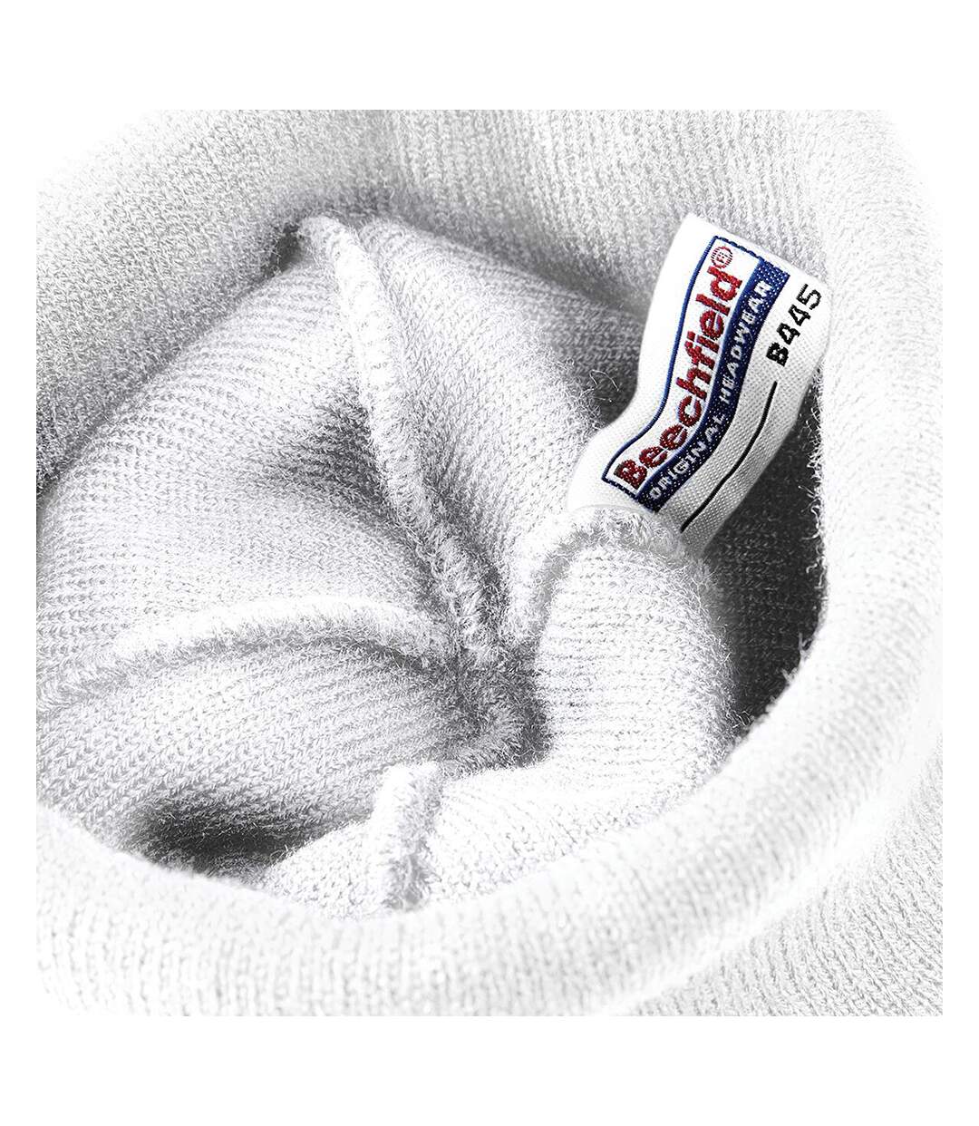 Bonnet tricoté homme blanc Beechfield-2