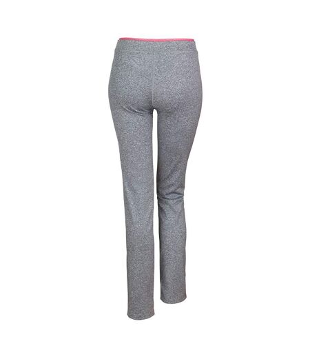 Spiro Womens/Ladies Fitness Trousers/Bottoms/Pants (Sport Gray Marl / Hot Coral)