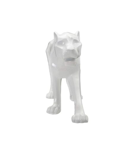 Statuette Déco en Résine Panthère 70cm Blanc