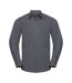Russell Collection Mens Polycotton Easy-Care Long-Sleeved Formal Shirt (Convoy Gray) - UTRW9304