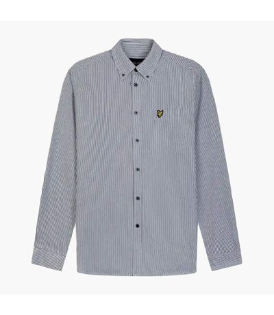 Chemise homme gris acier / blanc Lyle & Scott Lyle & Scott