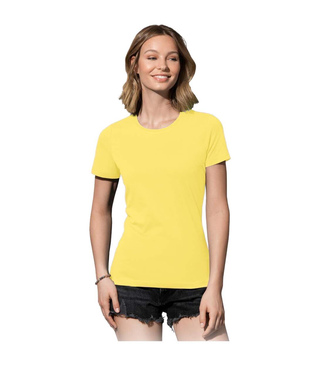 T-shirt femmes jaune Stedman