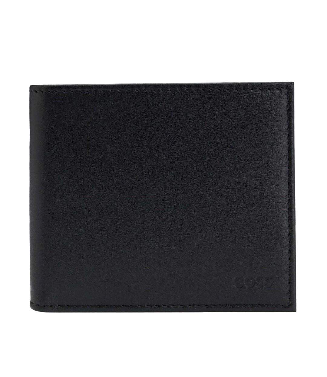 Randy Bi-fold Leather Wallet One Size Black Boss-1