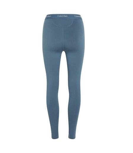 Womens/ladies Gym 7/8 Leggings Blue Calvin Klein