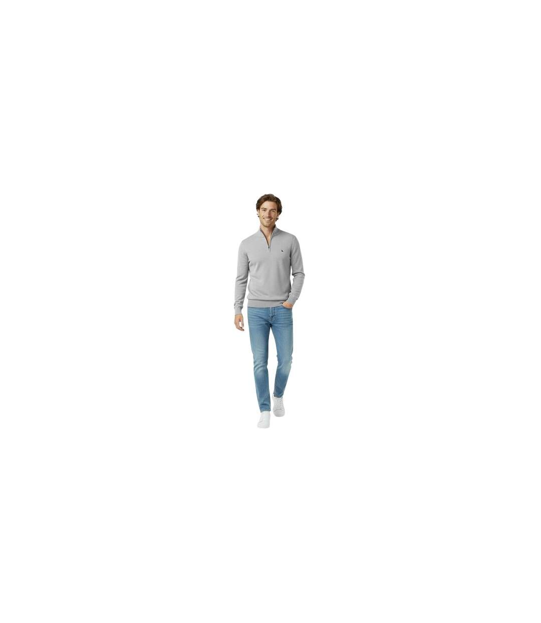 Pull Homme Cendre Claire Chiné Jack Wills-1