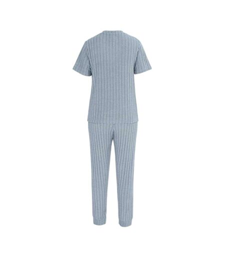 Ensemble De Pyjama Manches Courtes Femme Gris Miso