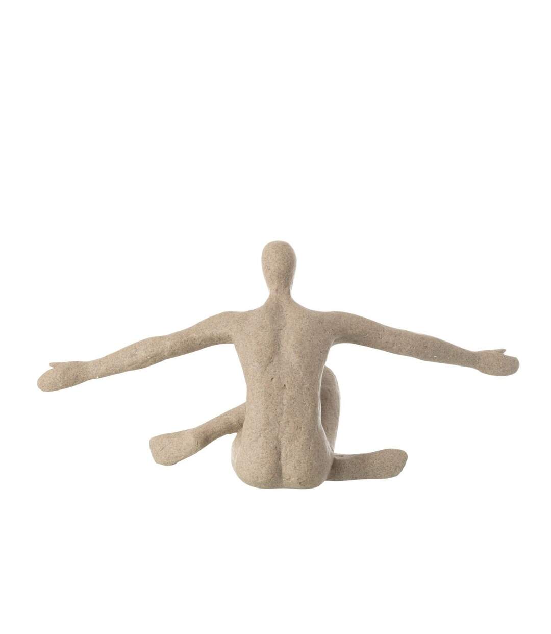 Statuette Bras Ouverts en Résine Shawn 57cm Beige-3