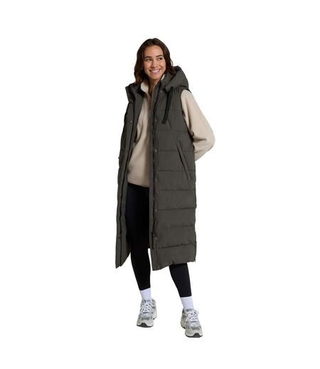 Veste sans manches comfort zone femme kaki foncé Animal