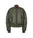 Womens/ladies Ferida Satin Padded Bomber Jacket Mid Green Hugo-1