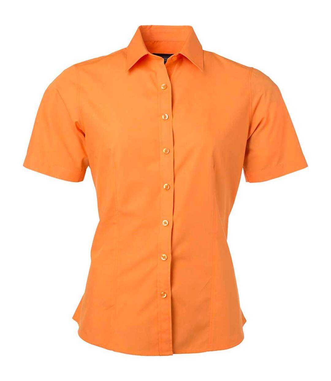 chemise popeline manches courtes - JN679 - femme - orange-1