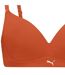 Womens/ladies Lined Soft Bralette Flame Orange Puma-3