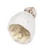 Bonnet Femme Thermique Doublé Polaire avec Pompon-1