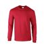 Gildan Unisex Adult Ultra Plain Cotton Long-Sleeved T-Shirt (Red)