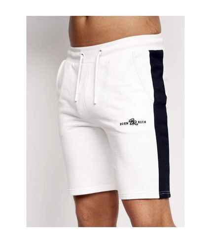 Born Rich Mens Taymor Sweat Shorts (White) - UTBG1089