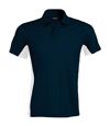 Polo bicolore homme - K232 - bleu marine - blanc - manches courtes