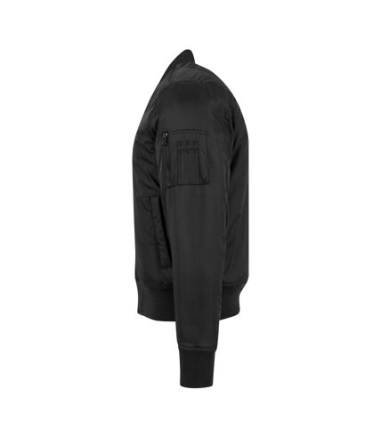Build Your Brand Mens Contrast Bomber Jacket (Black) - UTRW5670