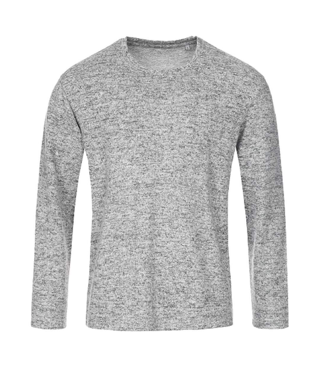 T-shirt manches longues - Homme - ST9080 - gris clair mélange