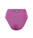 Womens/ladies Stripe High Waist Bikini Bottoms Pink Puma-2