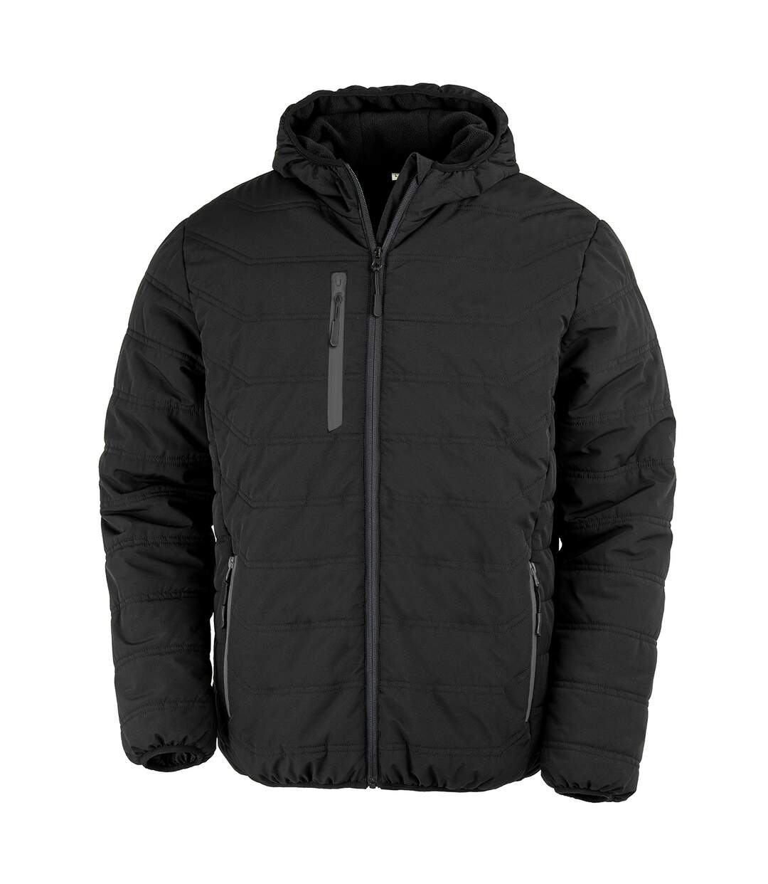 Result Genuine Recycled Mens Compass Padded Jacket (Black) - UTRW8196-1