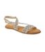 Womens/ladies March Leather Sandals Oatmeal Toms-4
