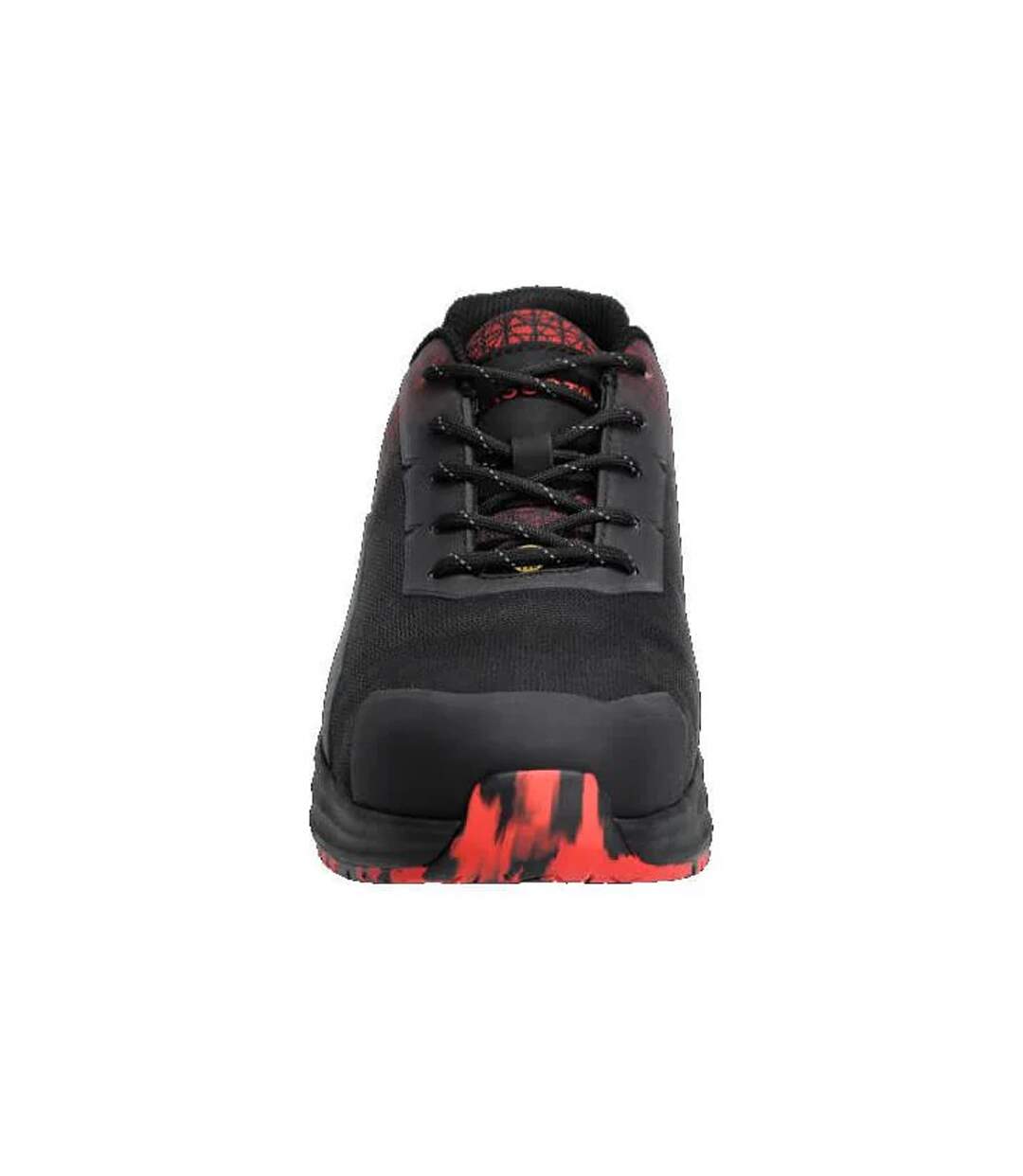 Womens/ladies Footwear Accelerate Safety Shoes Black Traffic Red Mascot-3
