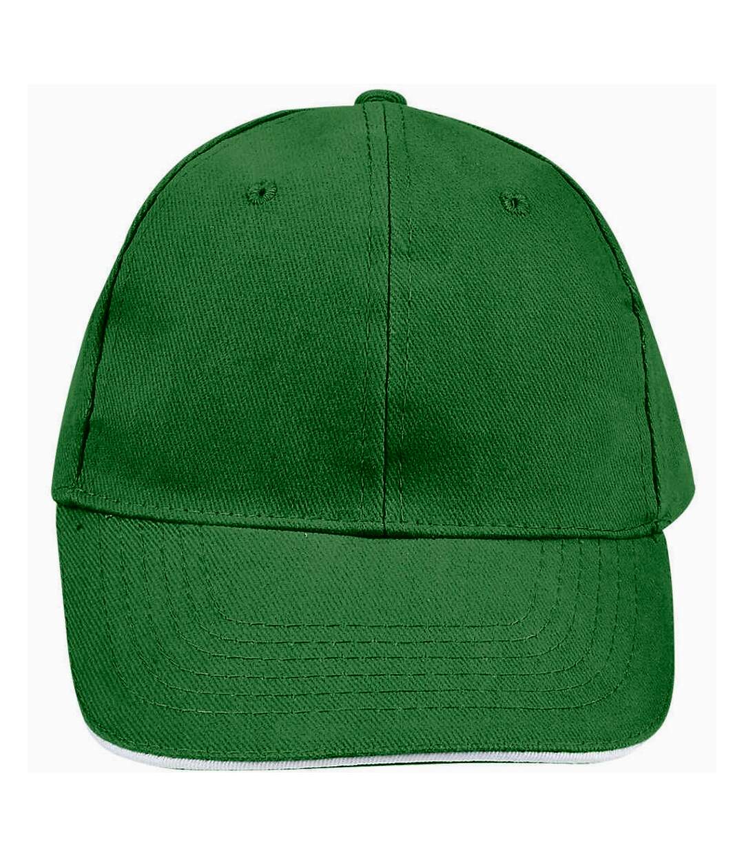 Casquette de baseball buffalo unisexe vert/blanc SOLS-4