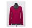 Mayflower NESTOR4 : Tee-shirt manches longues violet et gris avec col style boutonné-3