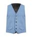 Mens Wool Blend Slim Waistcoat Light Blue Without Prejudice-2
