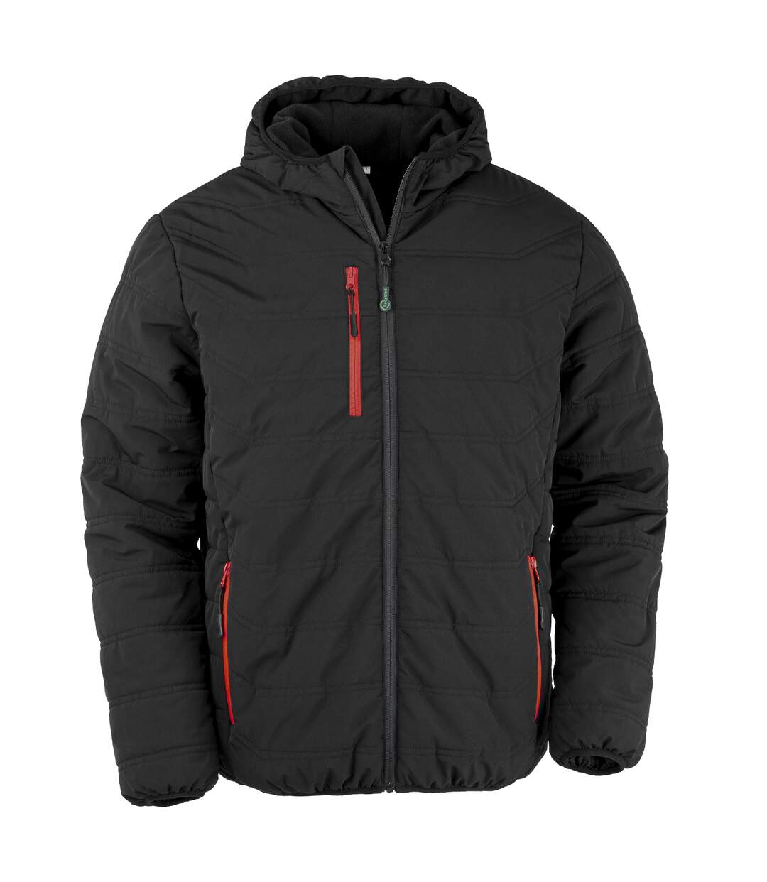 Result Genuine Recycled Mens Compass Padded Winter Jacket (Black/Red)